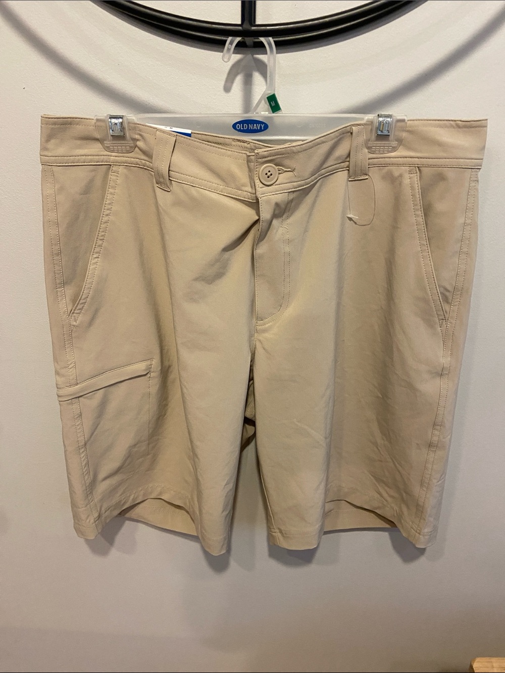 Columbia Men's Khaki Flat Front Casual Shorts- Omni shade